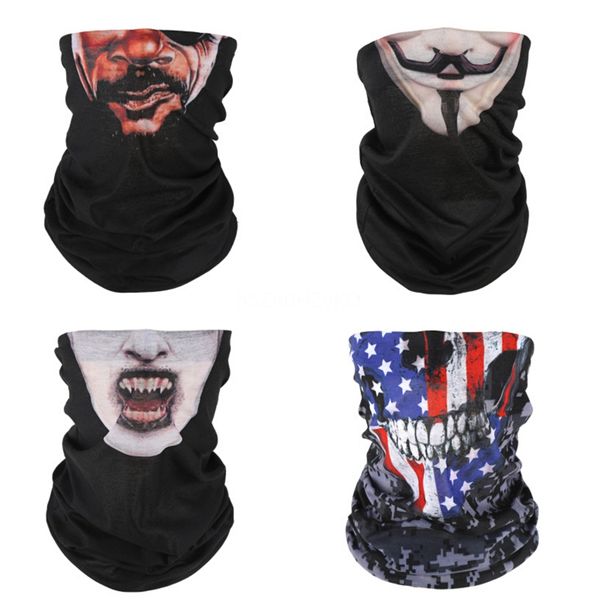 

magic headband death knight pirate skull scarf skull skeleton ghost ski cycling headwear headband motorcycle neck band #621#431, Blue;black
