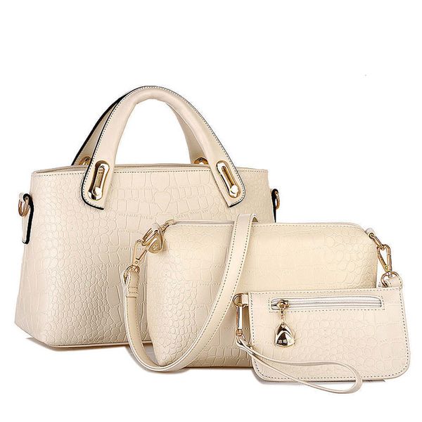 

3 sets women handbag shoulder bags tote purse leather ladies messenger handbags women designer shoulder bag