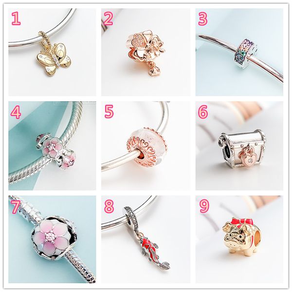 

jewelry silver wholesales 925 charms for original pandora beads bracelet bangle 100% sterling silver pendants jewelries gift,1pz, Black