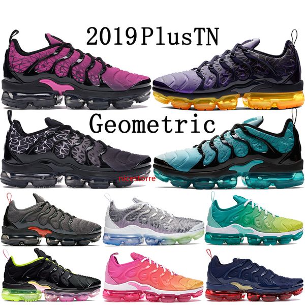 

2019 новый tn plus олимпийский геометрический черный белый розовый rise spirit teal grid print lemon lime мужские женские кроссовки дизайнер