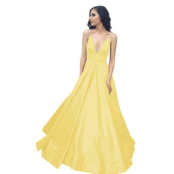 2019 Elegant Yellow Velvet Long Mermaid Prom Dresses For Black