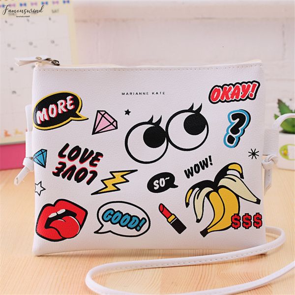 

new cartoon fashion women messenger bags cartoon printed graffiti handbag mini crossbody shoulder bag ladies bolsa feminina kb 015