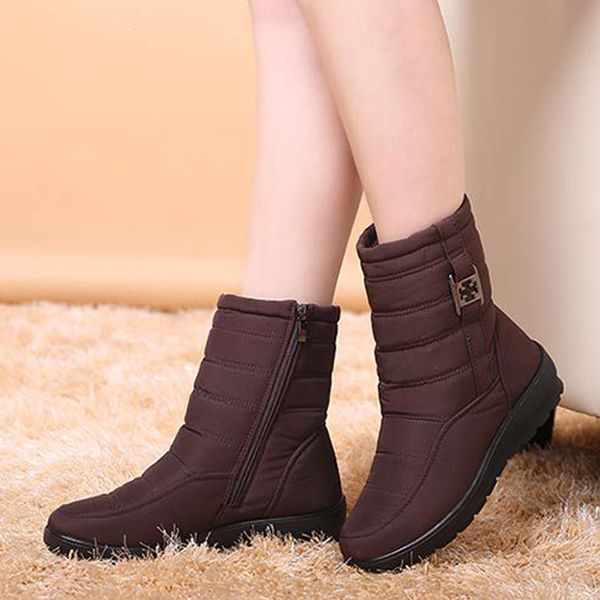

женщины boots 2019 новый снег сапоги зимние ботинки женщина клинья каблука botas mujer плюс размер ботильоны для женщин пинетки бесплатная д, Black