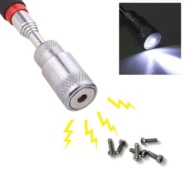 

new universal magnet strong suction extension rod with lights pickup for suction screw nut tools rods tools