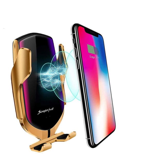 

r1 r2 wireless car charger intelligent wireless car fast charger mount car charger holder for iphone xs max xr x 8 8plus samsung s10 s9 s8