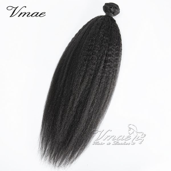 

vmae brazilian virgin human hair weave weft bundles grade 11a natural color kinky straight hair extensions 10 to 28 inch 100g, Black