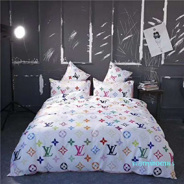 

новый arrvial полный буква g логотип печати 4 шт. комплект постельных принадлежностей обложка наволочка комплект постельных принадлежностей