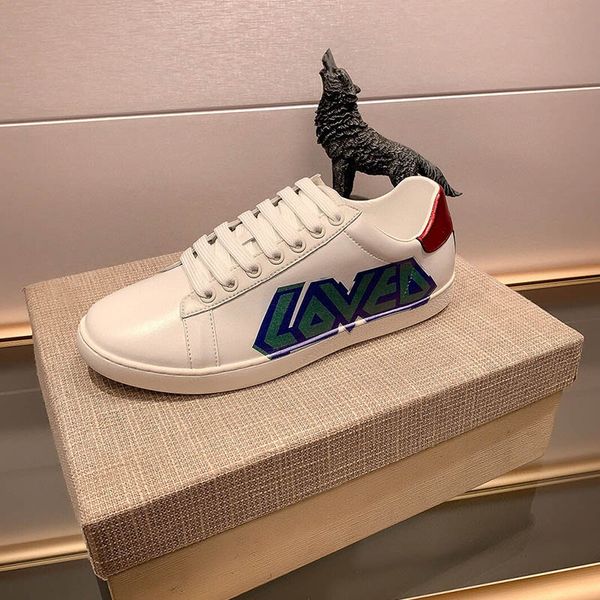 

2020 new solid color outdoor men and women leather waterproof casual shoes solid color printed breathable sneaker soft and comfortable, Black