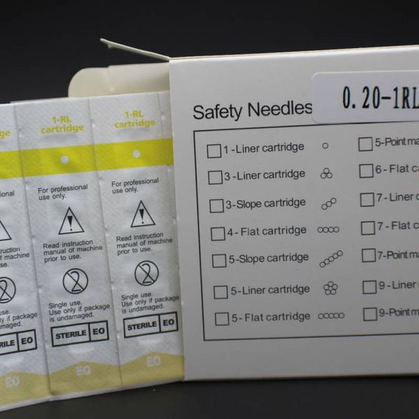 

50 шт. / Лот 0.2 мм 1RL Картридж Иглы Для Татуировки Стерилизованные Перманентный Маки