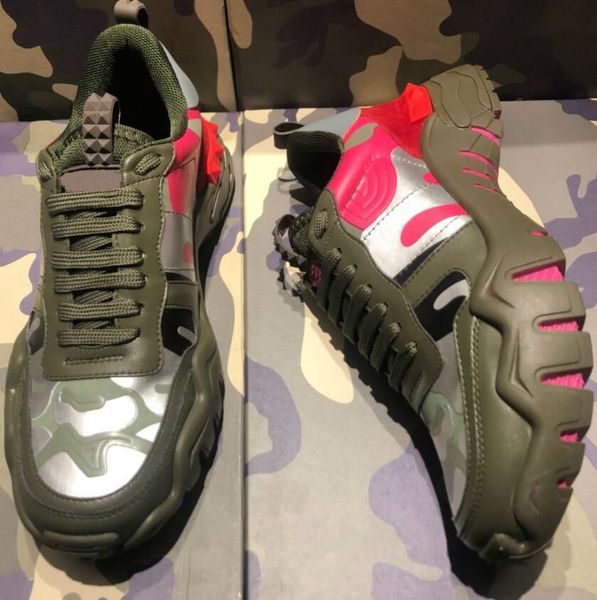 

2020 designer luxury men and women casual sneakers printed camouflage sneakers soft and comfortable sneakers, Black