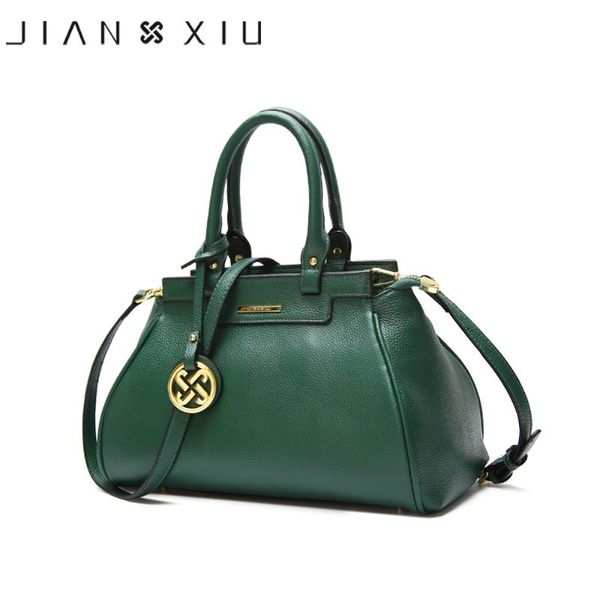 

jianxiu luxury handbag genuine leather bag women shoulder bags designer handbag large messenger bag 2020 new tassel tote 3 color