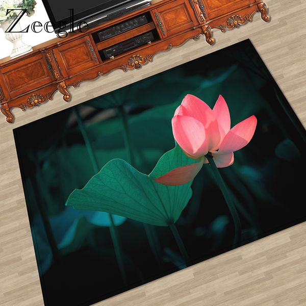 

zeegle 3d printed living room carpet anti-slip bedroom rug outdoor mat bathroom carpet absorbent foot mat hallway rug