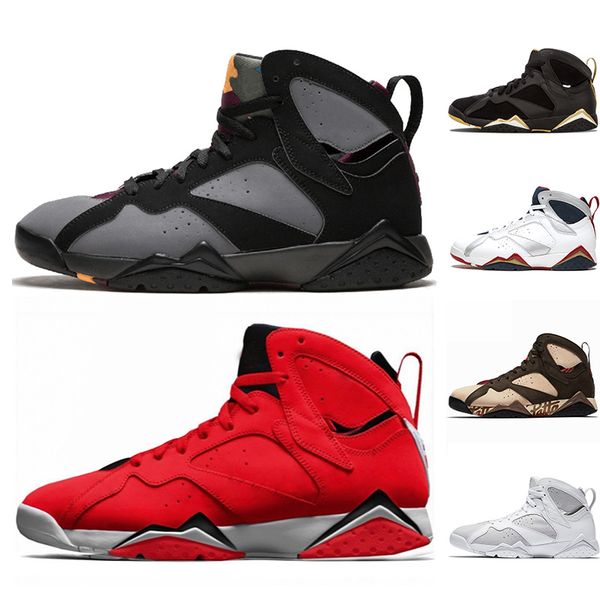 

7 Patta 7s Men Basketball Shoes Bordeaux Fadeaway GMP Pure Money Mens Trainer Athletic Sports Sneakers Size 41-47