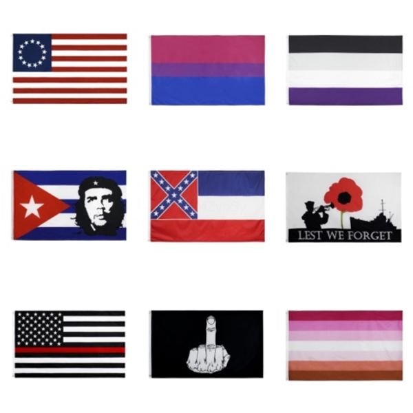 

90*150cm national flags and banners lesbian gay pride lgbt flag polyester colorful flag for decoration 26 design xd22113#755