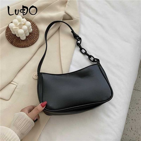 

lucdo retro women bags vintage baguette bag handbags pu leather small underarm bag ladies shoulder