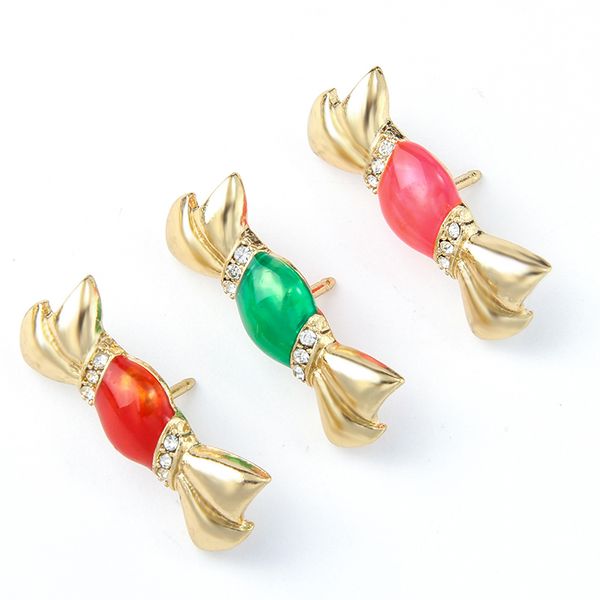 

multi-color hand-glazed candy brooch personality collar pin accessories woman, Gray