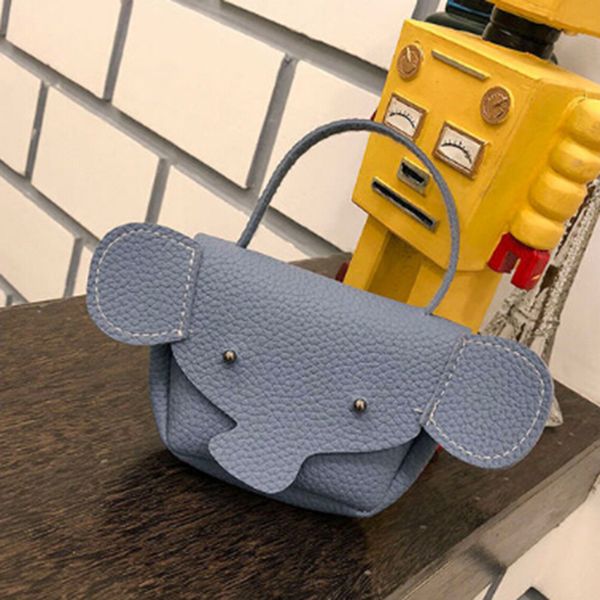 

new kids animal shaped coin purse elephant messenger bags for children gifts for babies brithday gift little girls, White