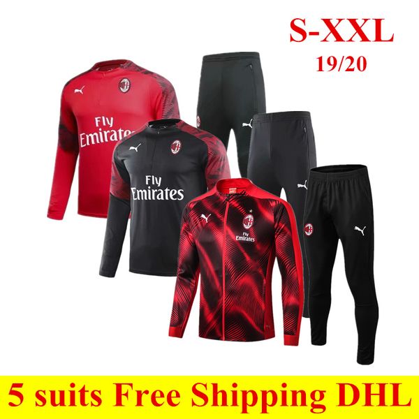 

2020 ac milan white training suit 20 21 borini bakayoko suso football uniform caldara ac milan red long sleeve trousers soccer tracksuits, Gray;blue