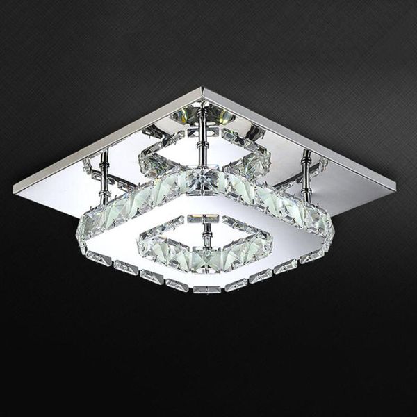 

square led crystal chandelier light for aisle porch corridor stairs wth led bulb 12 watt 100% guarantee
