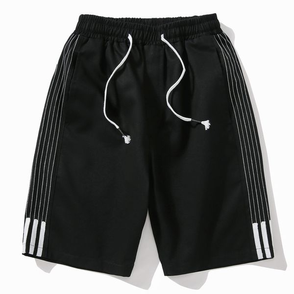 

спортивные брюки мужские шорты повседневные брюки мужская тенденция пять брюк хип хоп прилив бренд шорты, Black