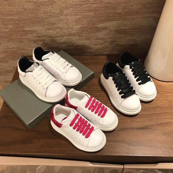 

2020 kids designer shoes boys genuine leather children shoes wholesale fashion kids sneakers size26-35 ab-10, Black;red