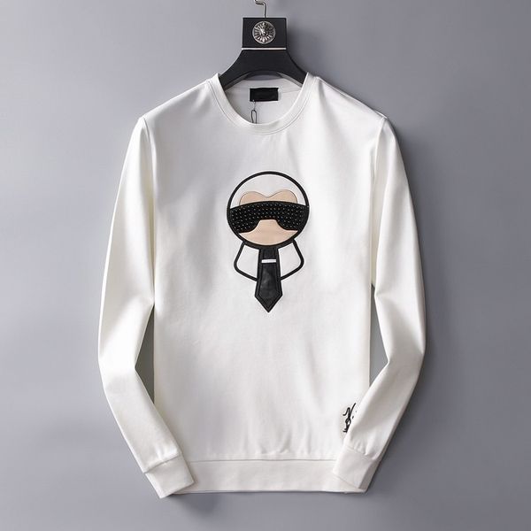 

2019 men's sweatshirt fashion cotton round neck long-sleeved sweatshirt designer hoodie men clothing sportwear pullover size m-2xl, Black