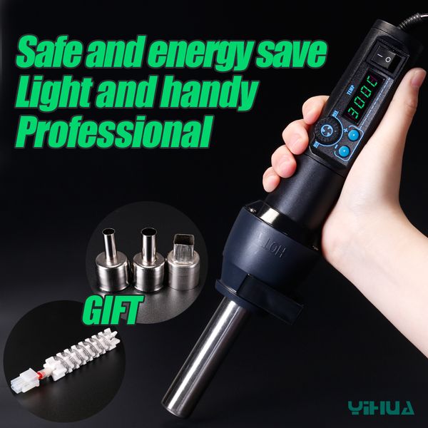 

yihua 8858 upgraded version 8858-i 650w portable blower hair dryer heat gun bga air gun 110v/220v solder rework tool