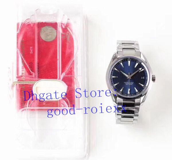 

new 41.5mm mens white blue teak automatic watches men axial cal.8500 vs factory diver 150m watch ocean mechanical aqua eta wristwatches, Slivery;brown