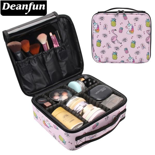 

deanfun макияж чехол единорог фламинго ромбовидный узор водостойкий косметические случаи мешок железнодорожного подарок 16008