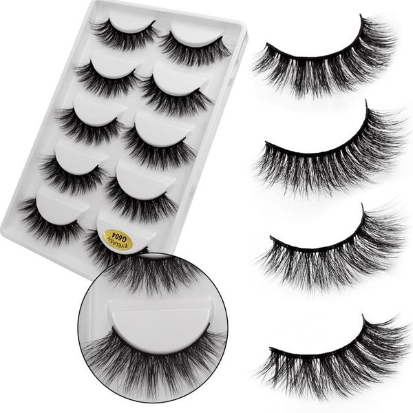 

5pairs 3d mink hair false eyelashes natural/thick long eye lashes wispy makeup beauty extension tools fake makeup extension