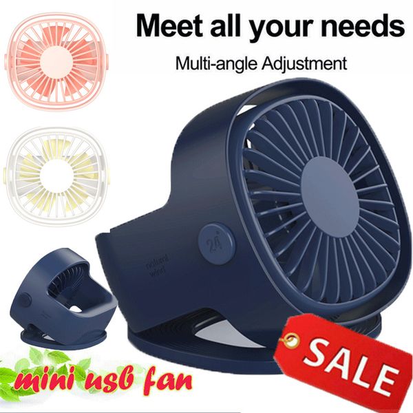2019 Mini Usb Desk Fan Small Quiet Personal Cooler Multi Charging