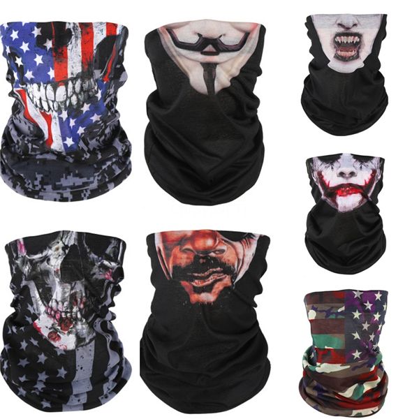 

windproof masks tactical army camo triangle skull scarf sports face mask fishing cycling running neck gaiter er magic party masks cca1211#50, Blue;black