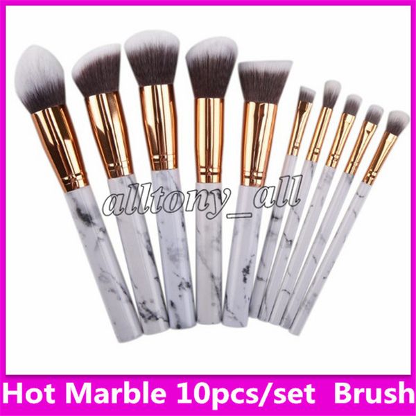 

Горячие Мраморные Кисти Для Макияжа Румяна Пудра Бровей Подводка Для Глаз Выдели