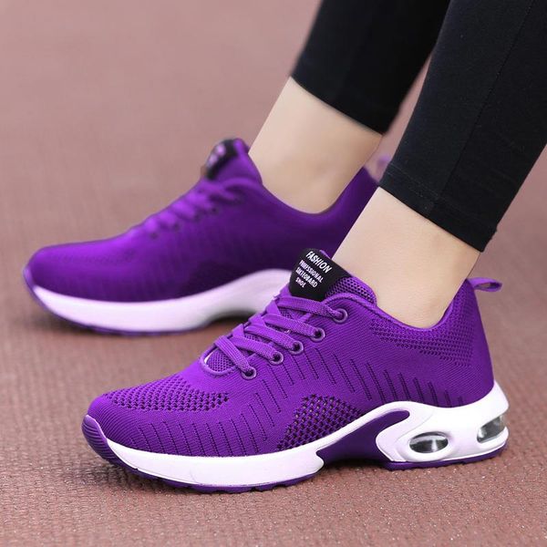 

women sneakers 2019 air cushion shoes woman breathable flying women sports shoes students mesh tenis feminino, Black