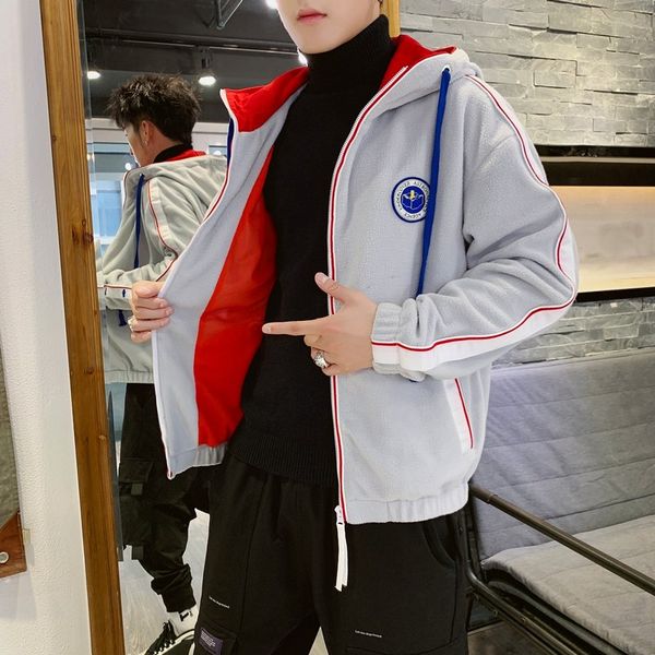 

куртки мужская повседневная свободная ветровка верхняя одежда тонкий бомбардировщик с капюшоном топ пальто весна осень одежда мужской спорти, Black;brown