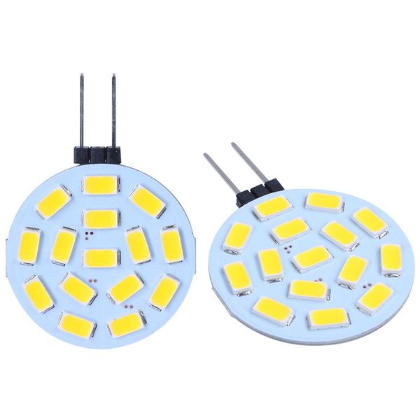 

4pcs g4 3w 5730 smd 15 led warm white light bulb home car marine lamp 12v dc