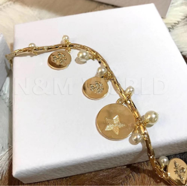 

new metal clover disc star letter мода марка браслет мода 2019 свадеб браслет подарков, Golden;silver