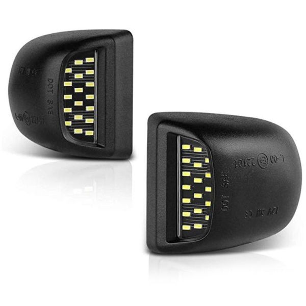 

1 pair gmc license plate lamp fit for chevy silverado avalanche led license plate light exterior accessories black car light