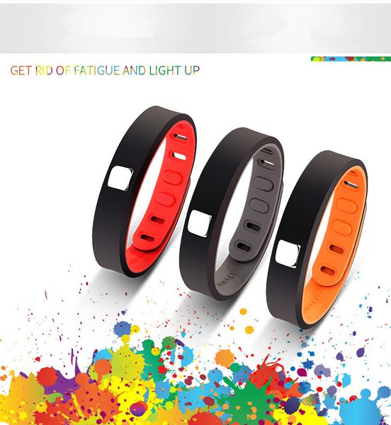 

two-color silicone anti-static bracelet anion bracelet, Golden;silver