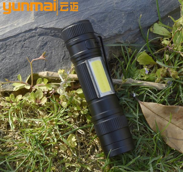 

new pattern xpe + cob bring pen clip portable flashlight led mini- portable long s flashlight outdoors lighting