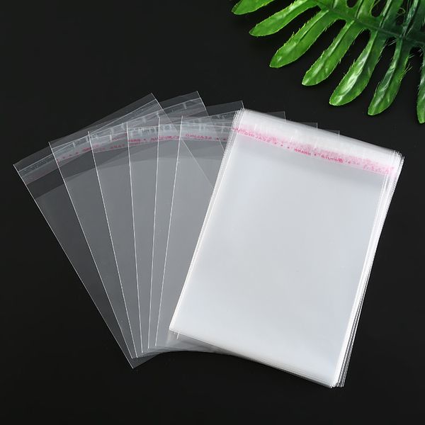 

50pcs clear self-adhesive plastic bag transparent seal bags resealable plastic opp bag for gifts packing wedding poly gift bags