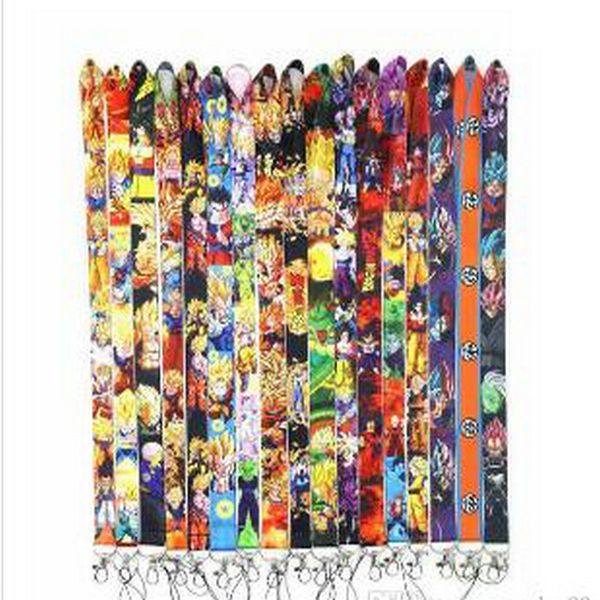 

set of 3 new dragon ball z super saiyan son goku mobile phone id holder neck straps lanyard keychain set of 3 hairclippersstore vleyr