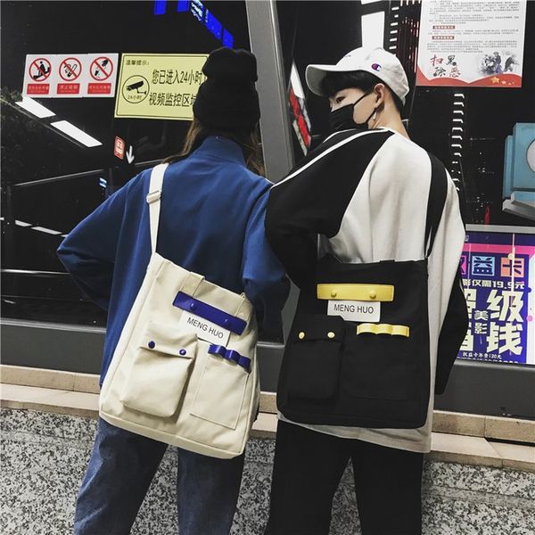 

2019 summer new fashion canvas bags handbags for women female casual letters hasp tote bags shoulder messenger