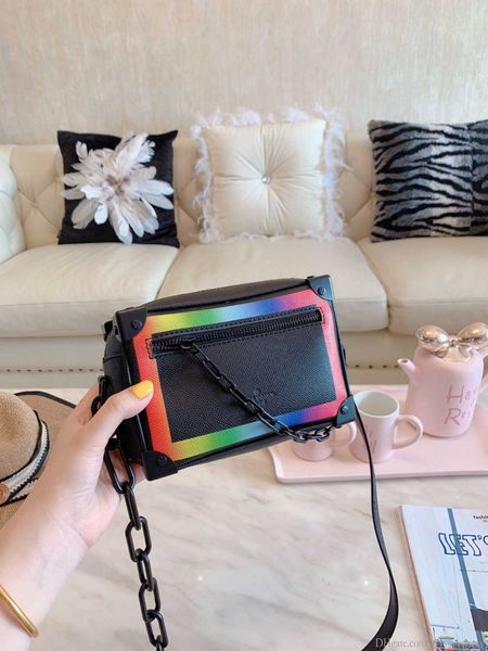 

famous brand original calfskin mini type chain flap big caviar croosbody women s bag black red blue 0729