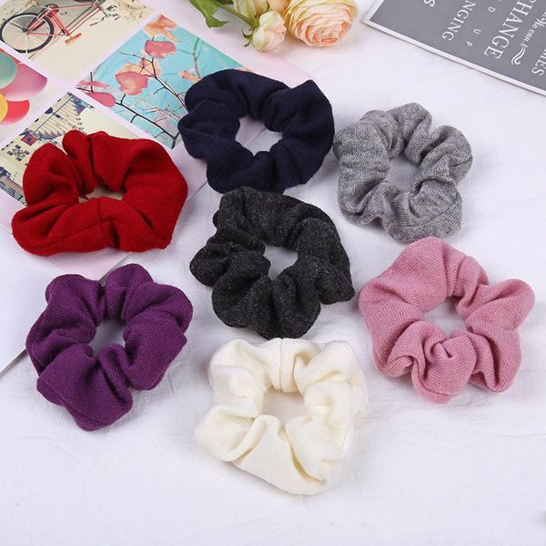 Women Girls Knit Cloth Elastic Ring Hair Ties Accessories Ponytail