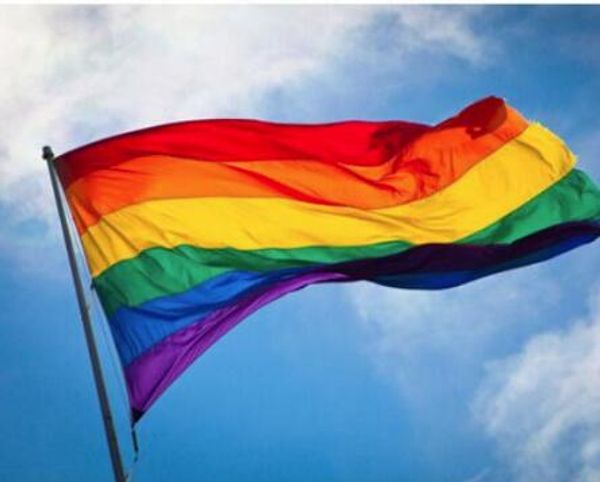 3x5ft 90x150см Радужные флаги и баннеры Лесбийский гей гордость ЛГБТ флаг полиэстер красочный флаг для украшения WY78