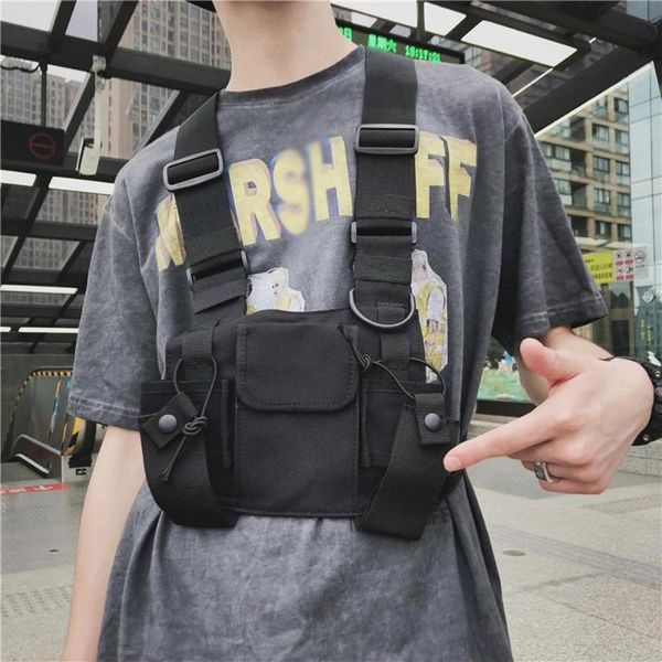 

2019 new functional tactical chest bag for men fashion hip hop vest streetwear bag waist pack women black chest rig