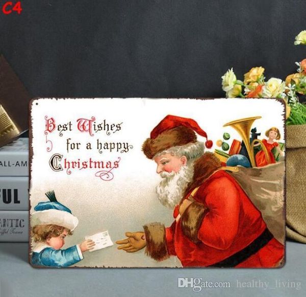 

рождество урожай металла олово знаки для декора стены санта-клауса xmas искусство стены железный картины металл знаки олово pub bar garage у