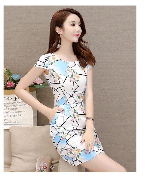 

women designer dresses print flower casual summer slim dress for lady a-line clothing sell fashion style dresses, Black;gray