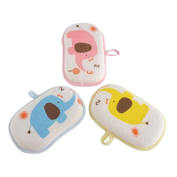 

3colors cute animal baby bath sponge children bath shower accessories gently material scrub shower ball for baby infants